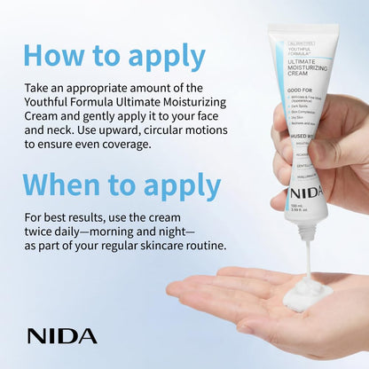 NIDA Crema Hidratante Fórmula Joven – Centella, Ácido Hialurónico, Niacinamida y Colágeno