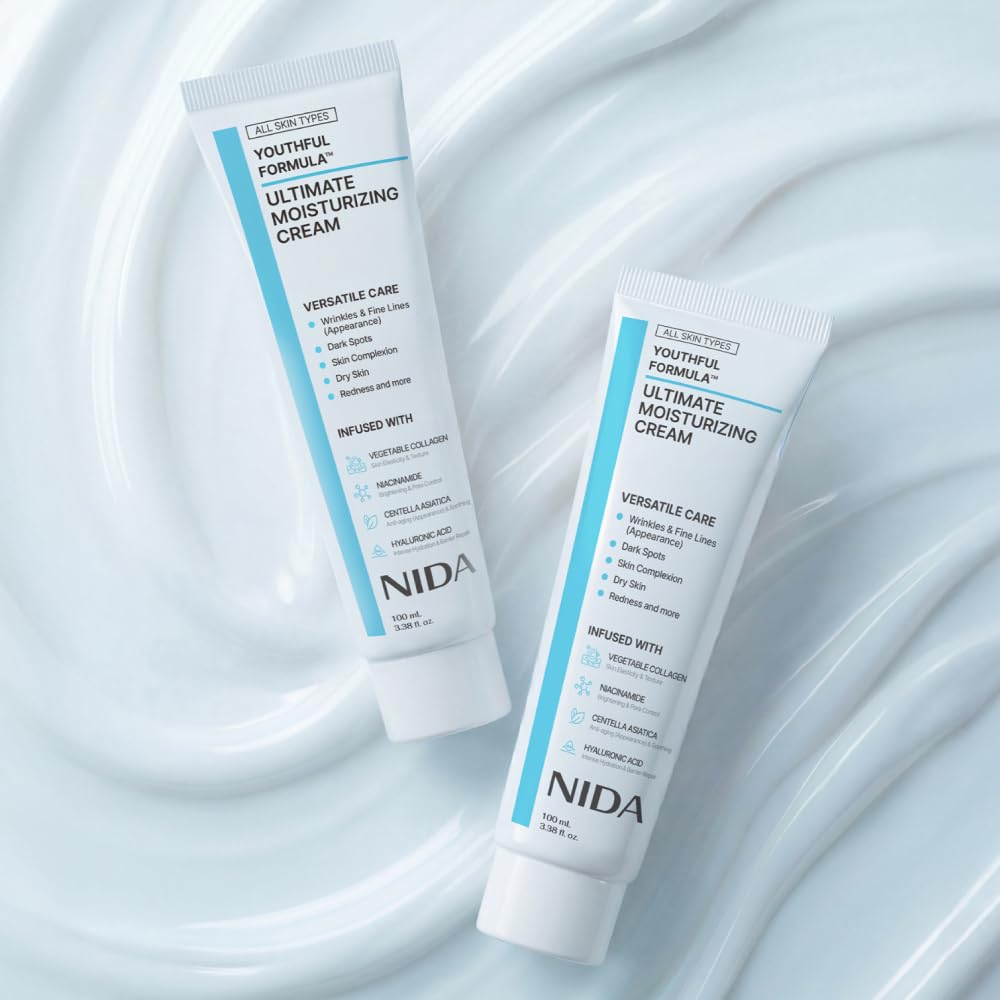 NIDA Crema Hidratante Fórmula Joven – Centella, Ácido Hialurónico, Niacinamida y Colágeno