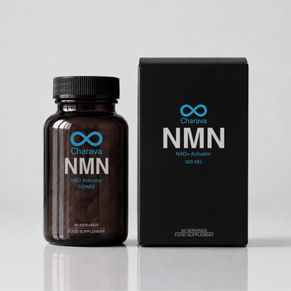 Cápsulas Charava NMN 500 mg — Reforzador de NAD+ Galardonado