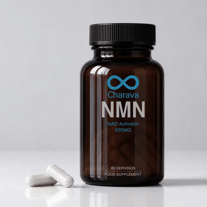 Cápsulas Charava NMN 500 mg — Reforzador de NAD+ Galardonado