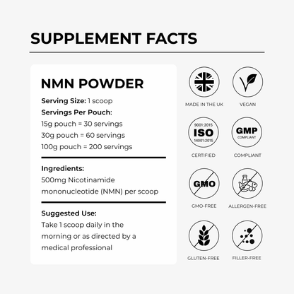 Charava NMN Powder — 99.6% Pure NAD+ Precursor