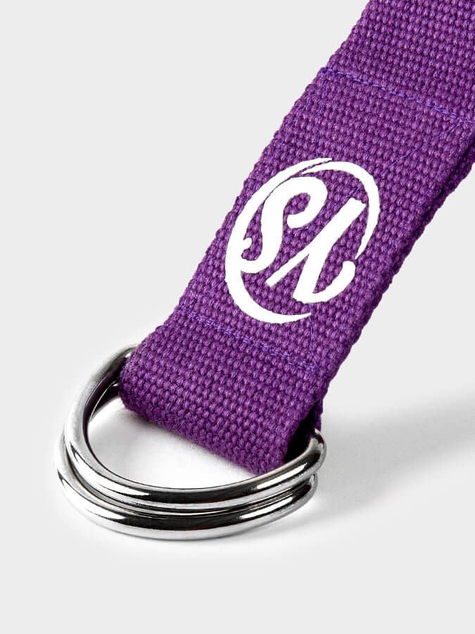 Cinta de yoga Yoga Studio con anilla en D de algodón orgánico GOTS de 2,5 m