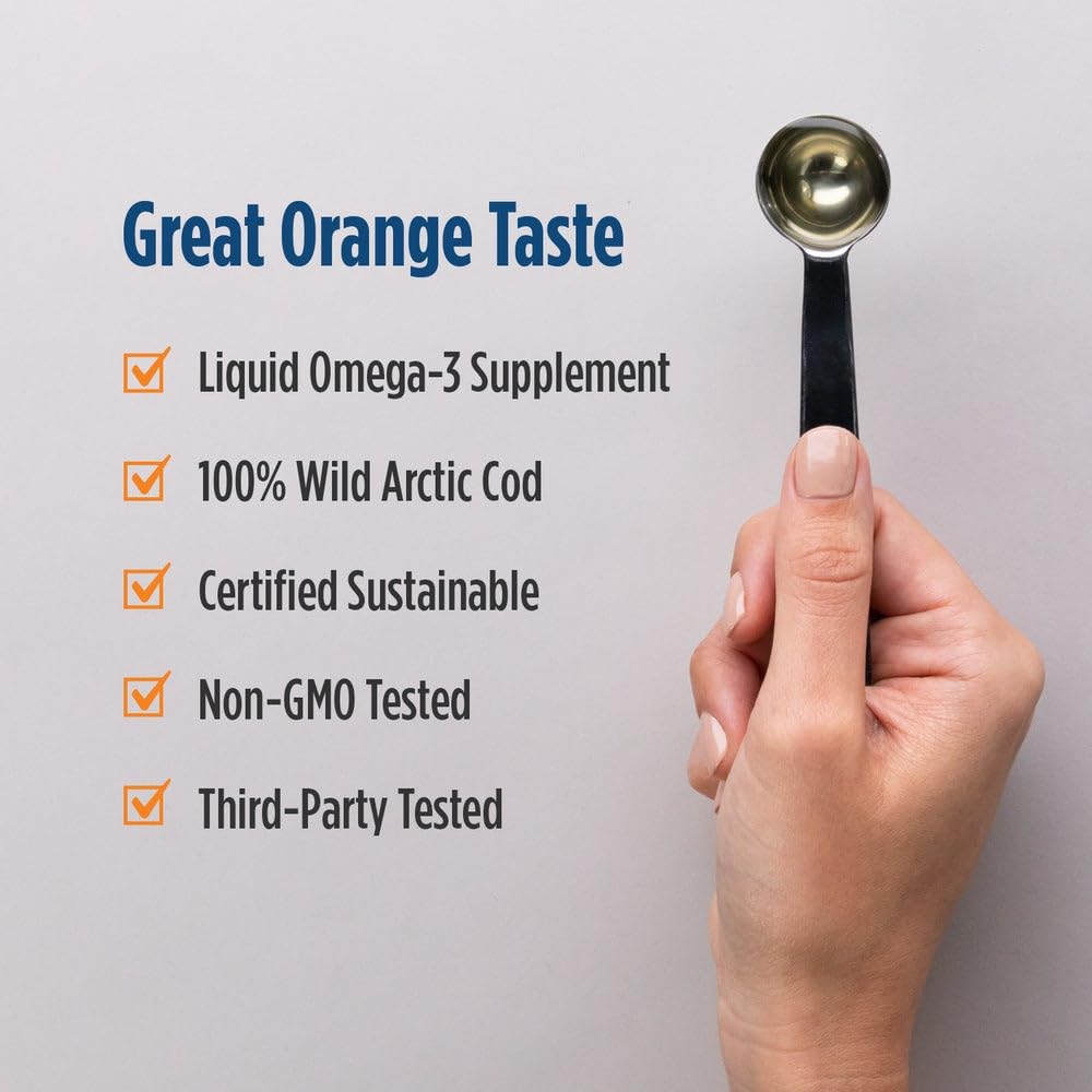 Nordic Naturals Arctic Cod Liver Oil Orange – 8oz | 1060mg Omega-3