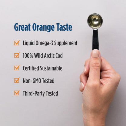 Nordic Naturals Arctic Cod Liver Oil Orange – 8oz | 1060mg Omega-3