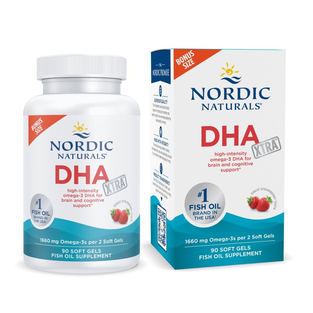 Nordic Naturals DHA Xtra – Strawberry | 90 Soft Gels - Calm Era