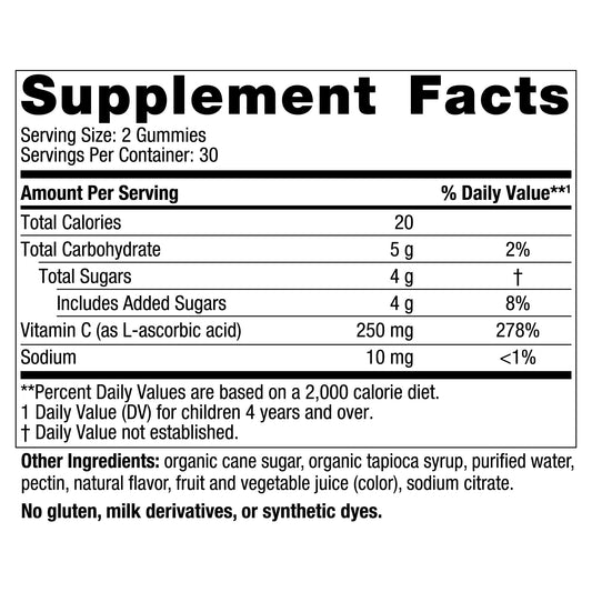 Nordic Naturals Gomitas de vitamina C para niños — Mandarina ácida, 60 gomitas