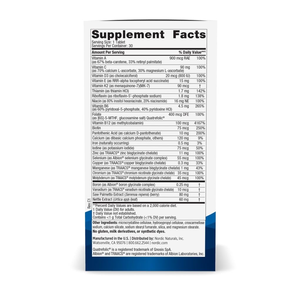 Nordic Naturals Multivitamínico para Hombres Una al Día 30 Comprimidos