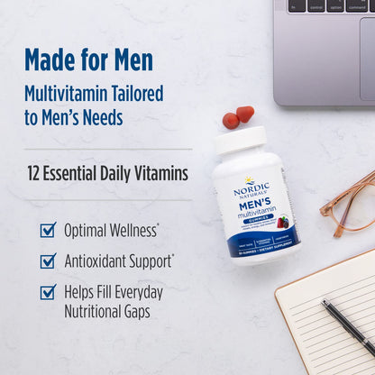 Gomitas multivitamínicas para hombres Nordic Naturals — Bayas mixtas, 60 gomitas