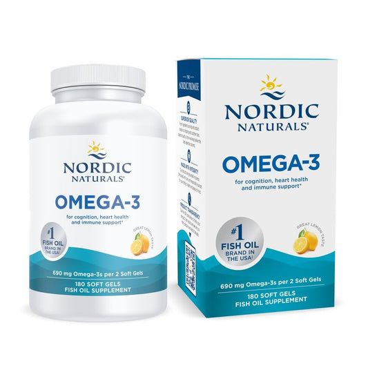 Nordic Naturals Omega-3 Limón 690 mg EPA/DHA | 180 Cápsulas Blandas 90 Porciones