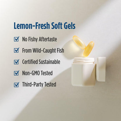 Nordic Naturals ProOmega 2000 Lemon Flavor – 120 Soft Gels, 2150 mg Omega-3 - Calm Era