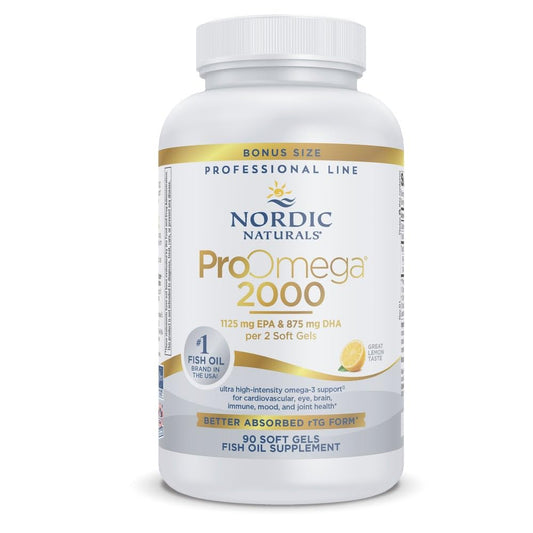Nordic Naturals ProOmega 2000 Lemon Flavor – Ultra High-Potency Omega-3 (EPA & DHA) – 90 Soft Gels - Calm Era