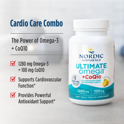 Nordic Naturals Ultimate Omega + CoQ10 Lemon 120 Soft Gels - Calm Era