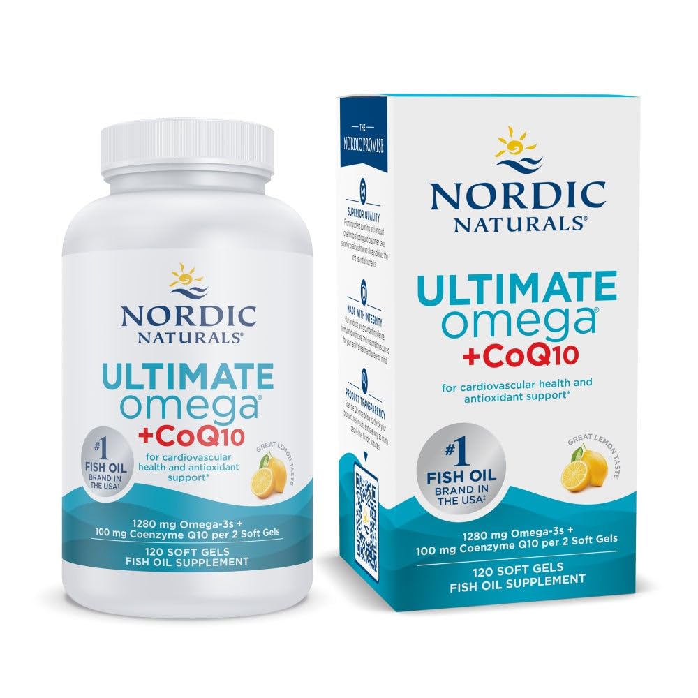 Nordic Naturals Ultimate Omega + CoQ10 Lemon 120 Soft Gels - Calm Era