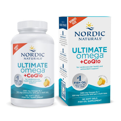 Nordic Naturals Ultimate Omega + CoQ10 Lemon 90 Soft Gels - Calm Era