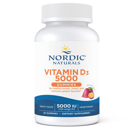 Gomitas de vitamina D3 5000 UI de Nordic Naturals — Maracuyá, 30 porciones
