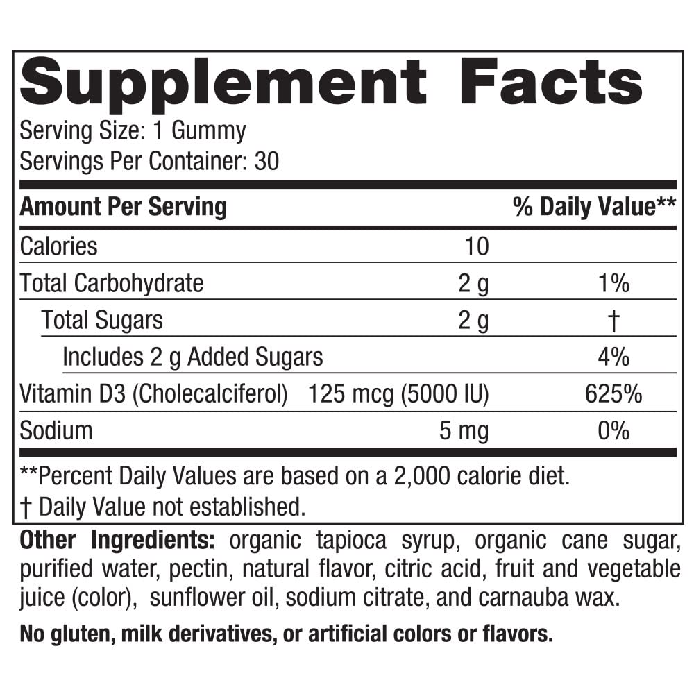 Gomitas de vitamina D3 5000 UI de Nordic Naturals — Maracuyá, 30 porciones