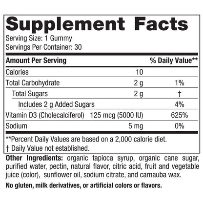 Gomitas de vitamina D3 5000 UI de Nordic Naturals — Maracuyá, 30 porciones