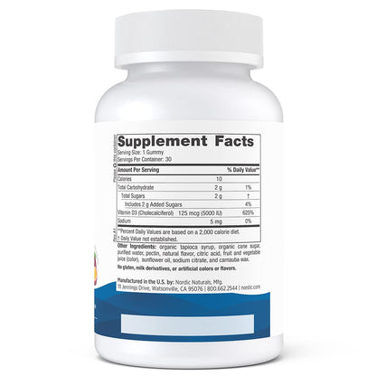 Gomitas de vitamina D3 5000 UI de Nordic Naturals — Maracuyá, 30 porciones