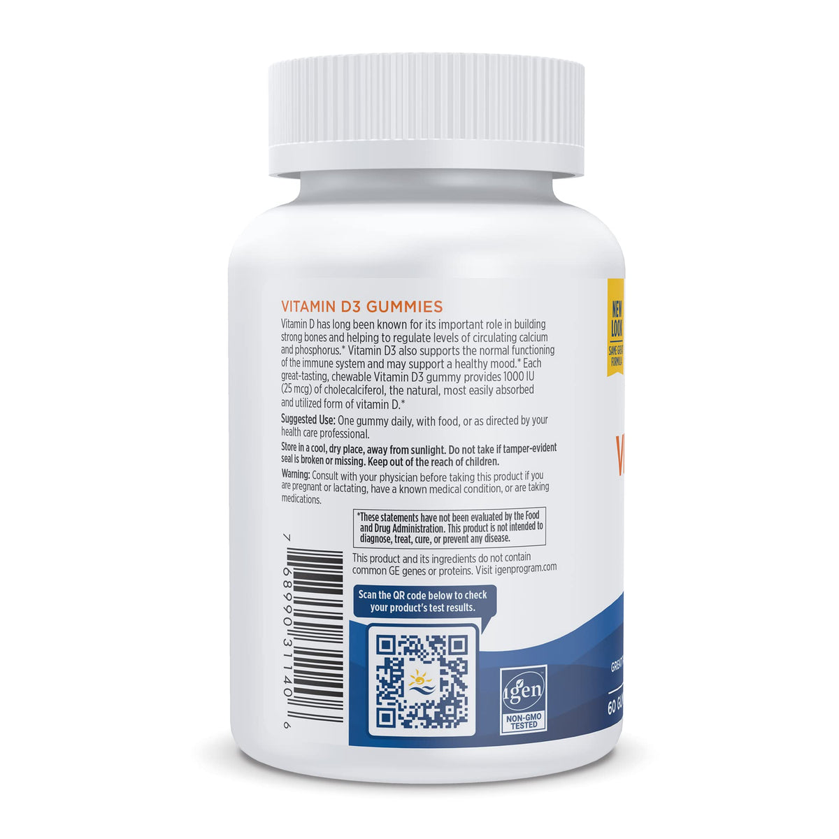 Nordic Naturals Vitamin D3 Gummies 1000 IU — Wild Berry, 60ct