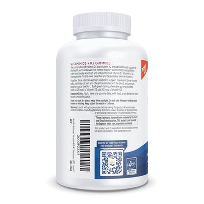 Nordic Naturals Vitamin D3 + K2 Gummies – Pomegranate | 120 Gummies - Calm Era