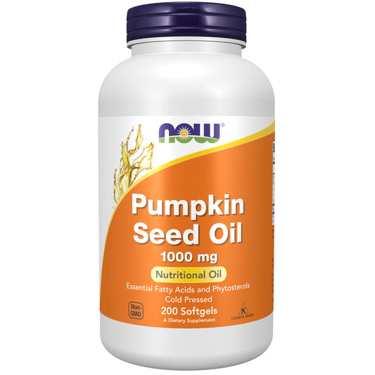 NOW Suplementos Aceite de Semilla de Calabaza 1000mg 200 Cápsulas Blandas