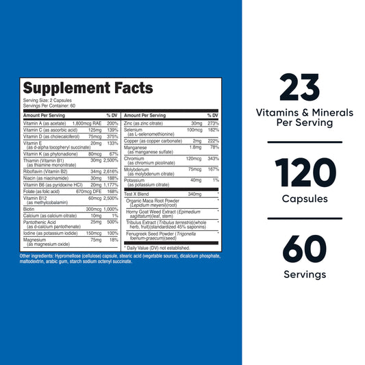 Nutricost Multivitamínico para Hombres — 120 Cápsulas
