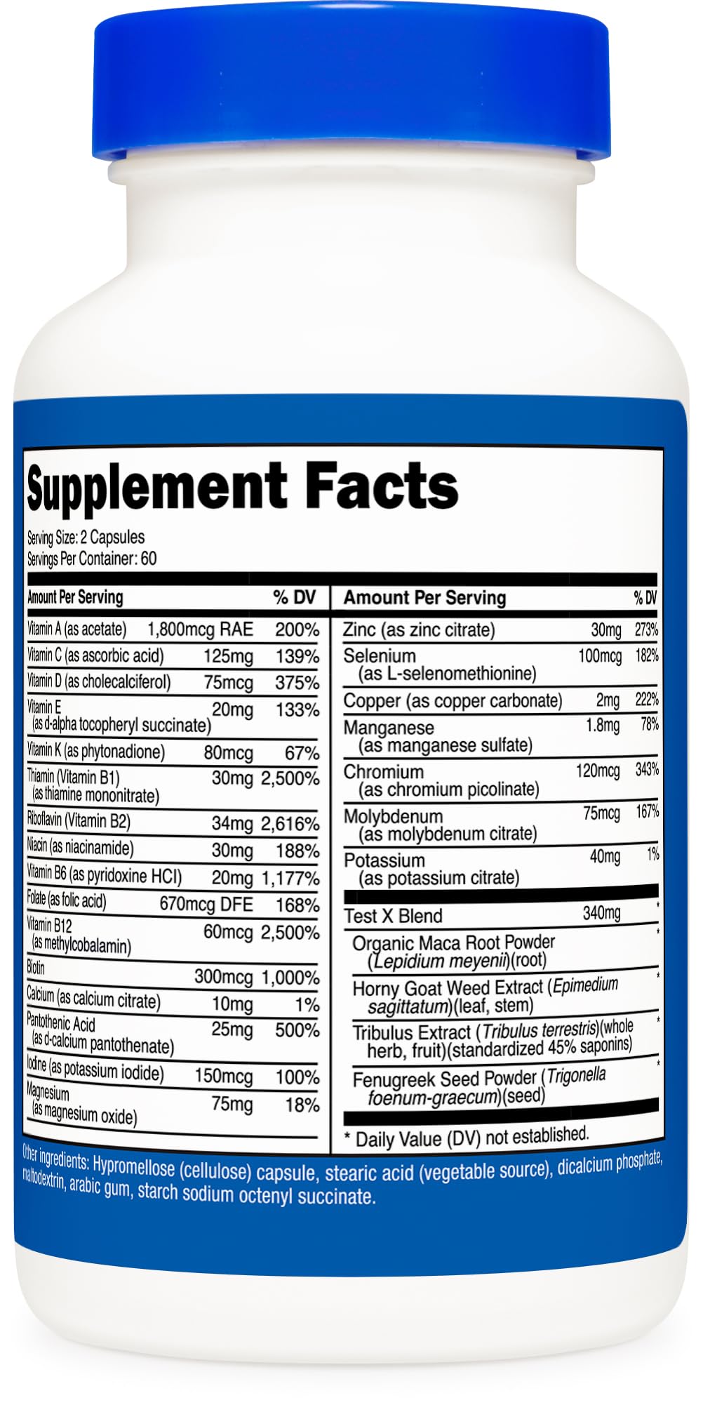 Nutricost Multivitamínico para Hombres — 120 Cápsulas