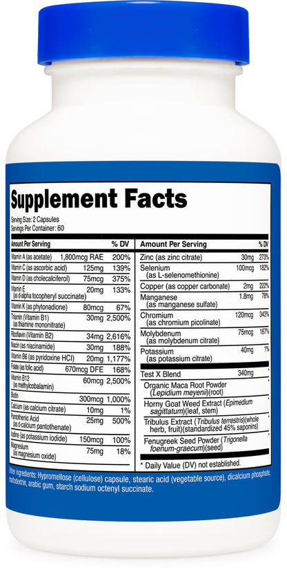 Nutricost Multivitamínico para Hombres — 120 Cápsulas