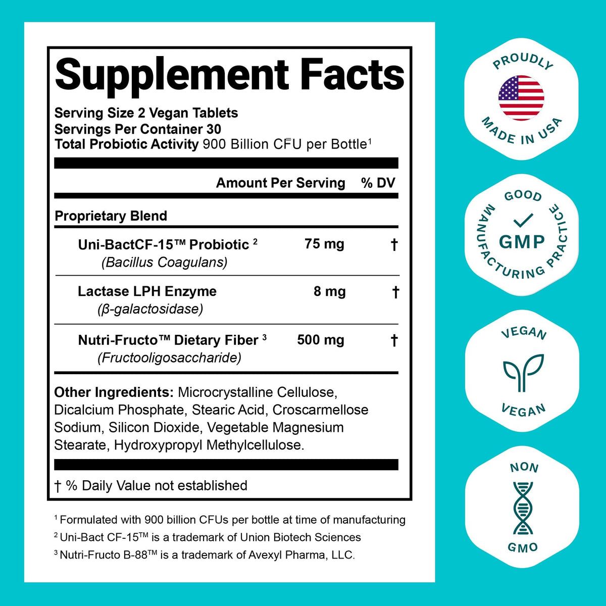 Nutrition Essentials Probiotics for Women & Men with Lactase Enzyme & Prebiotic Fiber – 3 Count of 60 Tablets - Calm Era