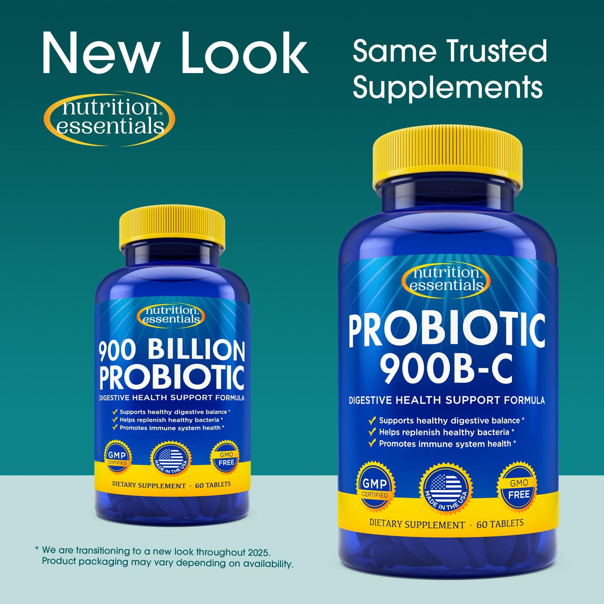 Nutrition Essentials Probiotics for Women & Men with Lactase Enzyme & Prebiotic Fiber – 3 Count of 60 Tablets - Calm Era