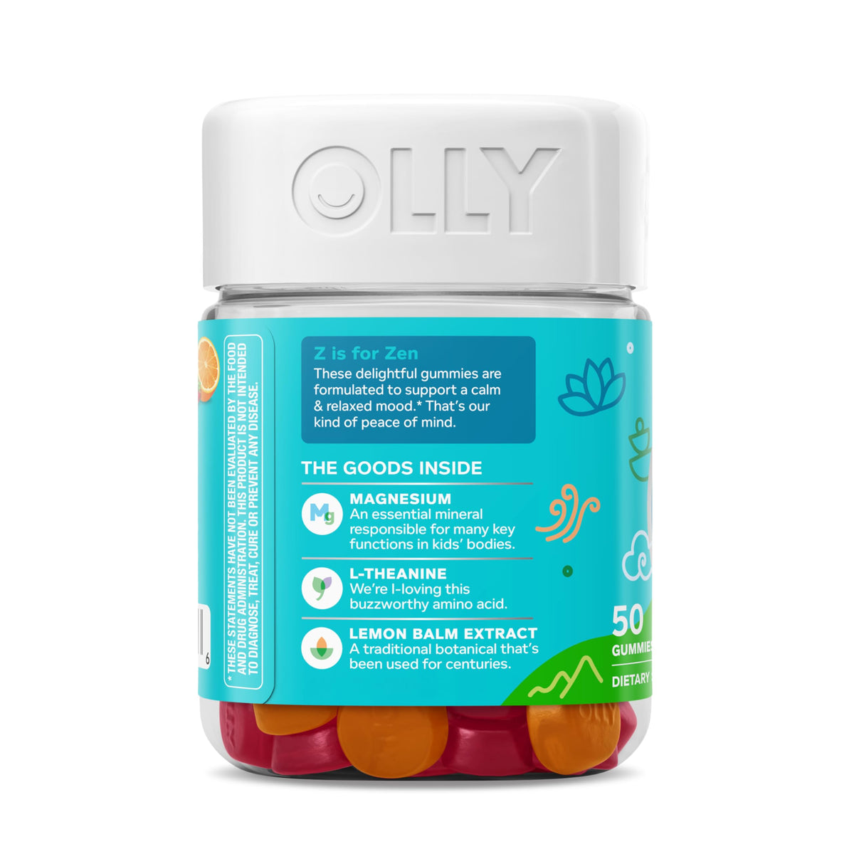 OLLY Kids Chillax Gomitas — Magnesio y L-Teanina, 50 unidades
