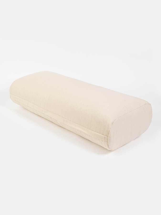 Rectangular Lightweight Yoga Bolster — Organic Cotton Cover