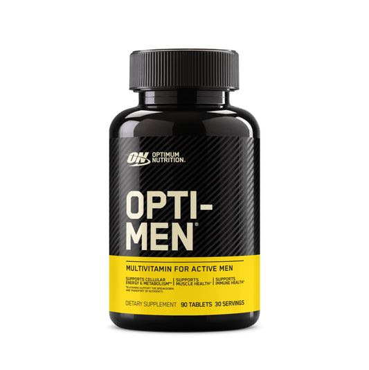 Optimum Nutrition Opti-Men multivitamin supplement bottle on a white background