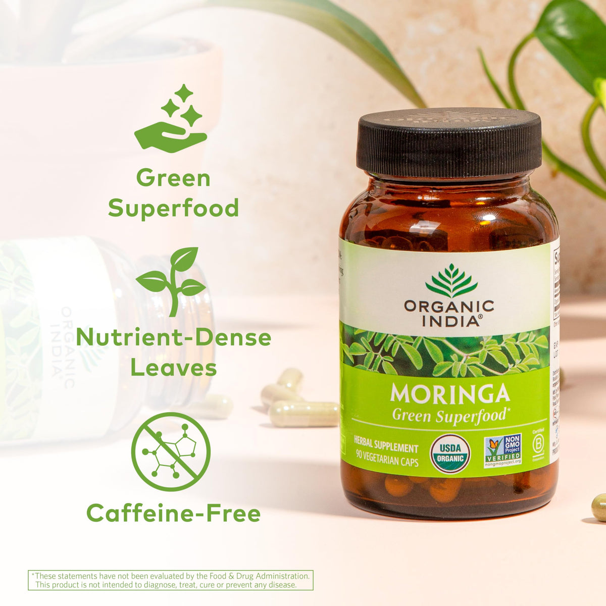 Organic India Moringa Capsules 90ct