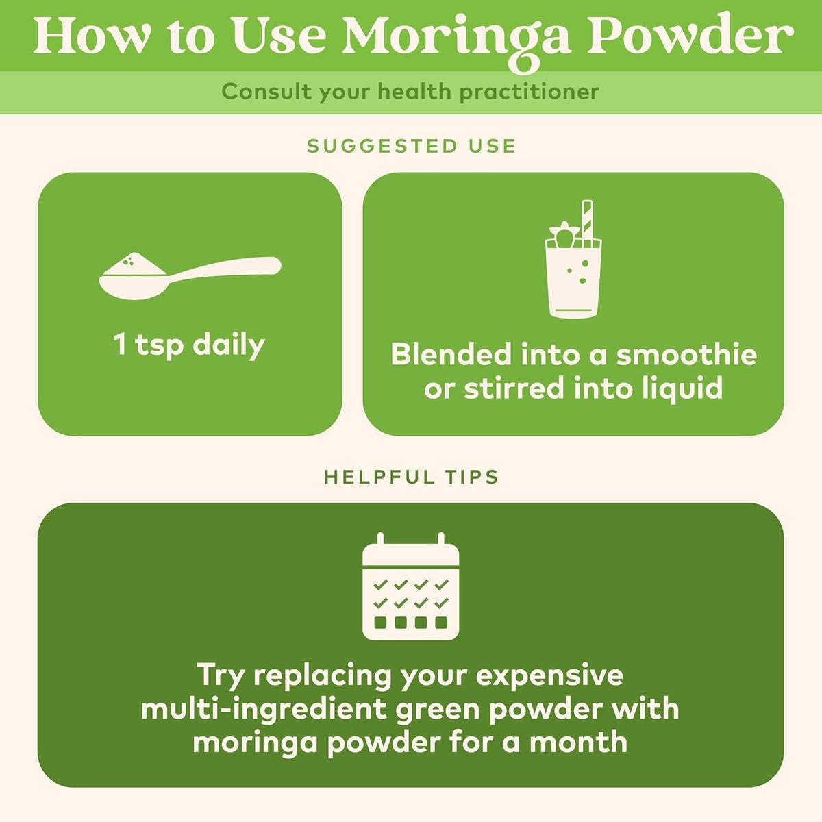 Organic India Moringa Powder 2-Pack | USDA Organic Green Superfood