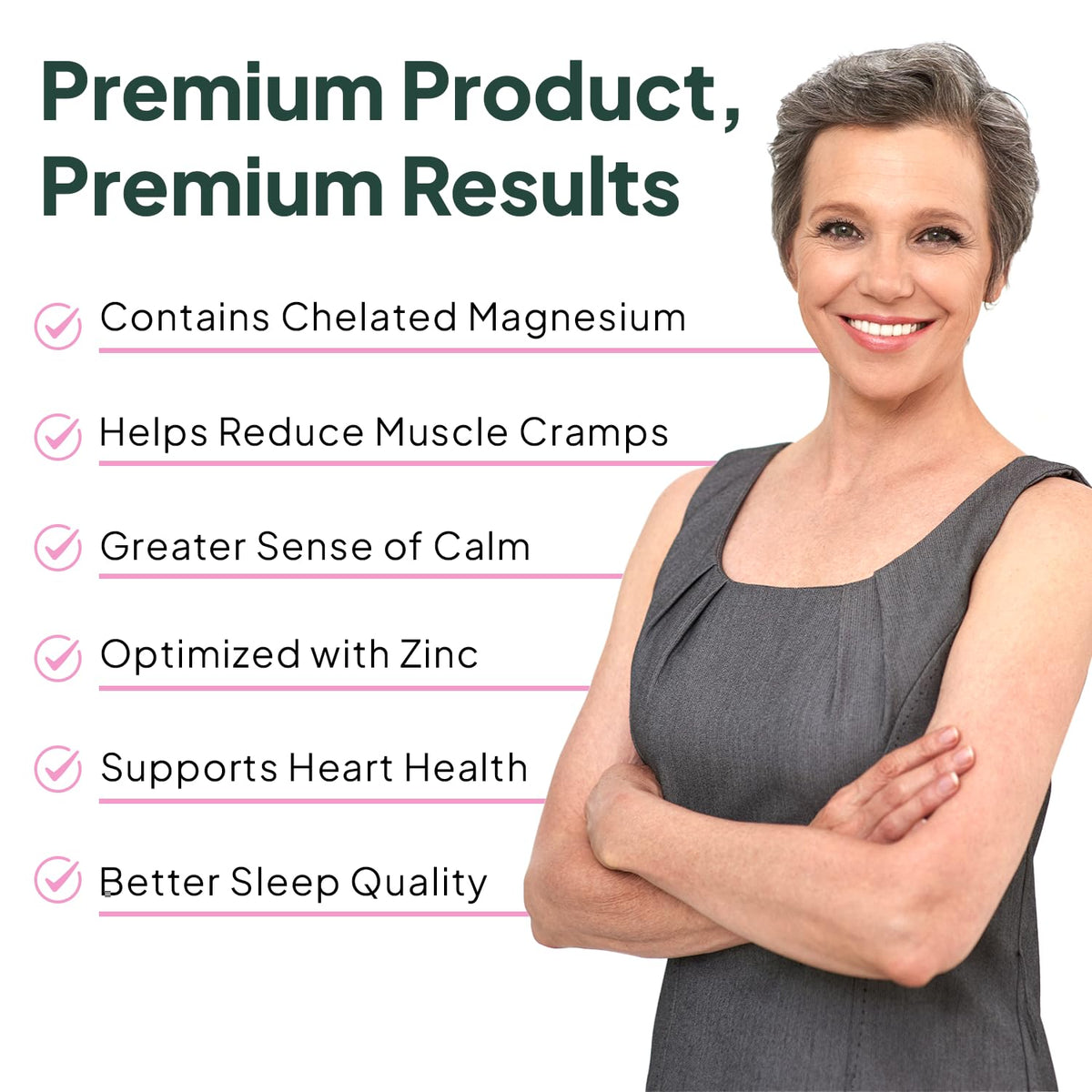 Organics Ocean Magnesium Glycinate with Zinc | Dead Sea | 3-Bottle Bundle
