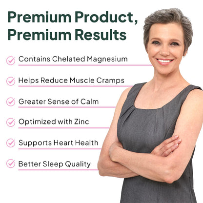 Organics Ocean Magnesium Glycinate with Zinc | Dead Sea | 3-Bottle Bundle