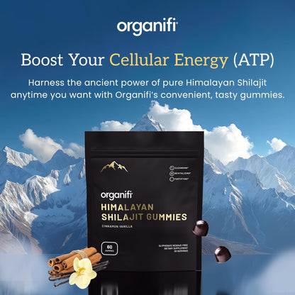 Organifi Shilajit Gummies – Himalayan PrimaVie Shilajit | 60 Count