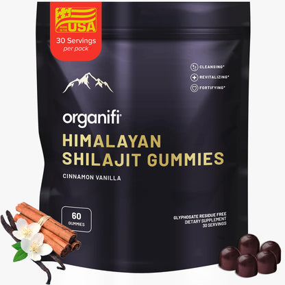Organifi Shilajit Gummies – Himalayan PrimaVie Shilajit | 60 Count