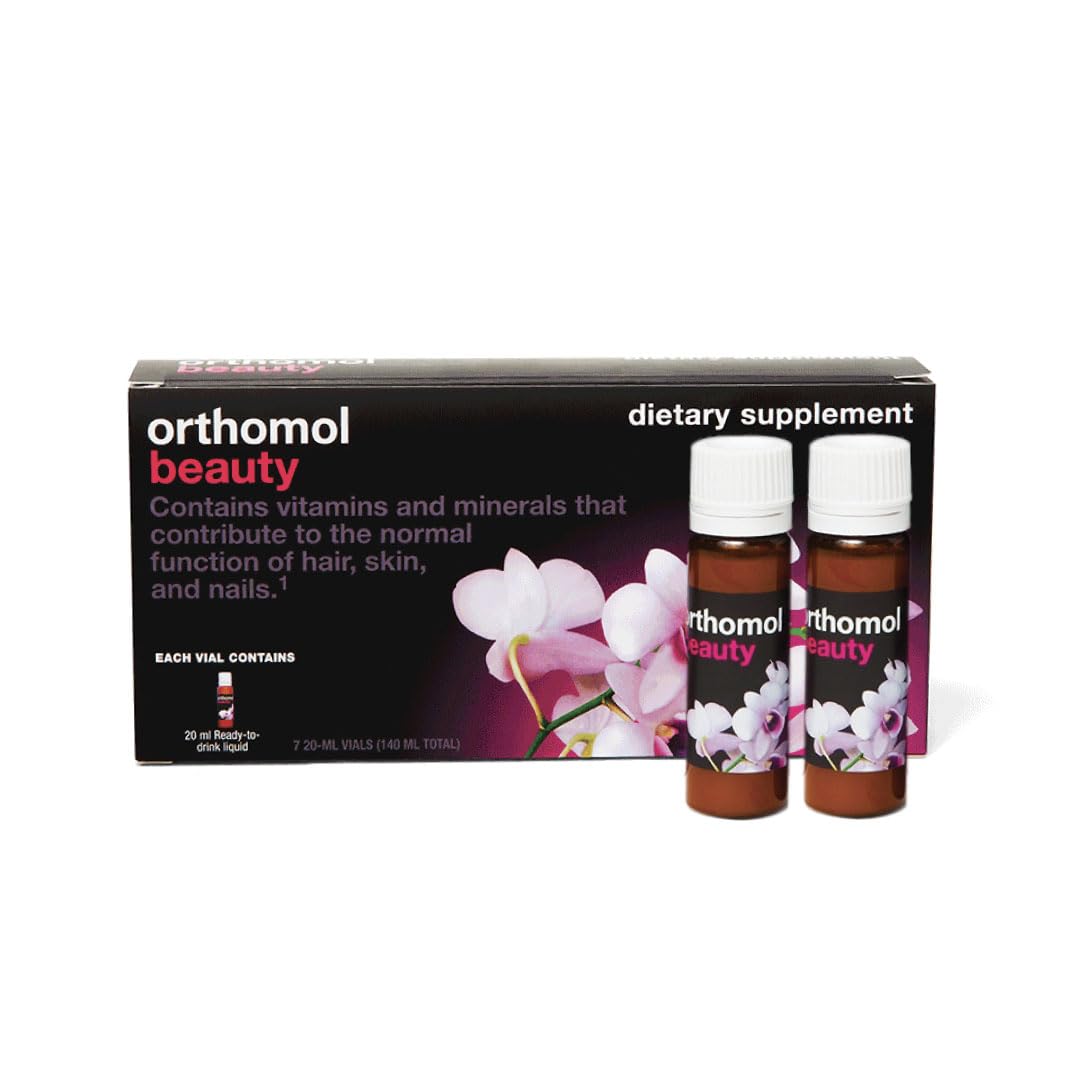 Orthomol Beauty – Suplemento de belleza para mujeres | Suministro para 7 días | Apoya el cabello, la piel y las uñas | Colágeno + Coenzima Q10