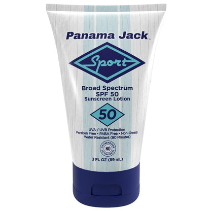 Panama Jack Sport Sunscreen Lotion SPF 50 — Pack of 2 x 3oz