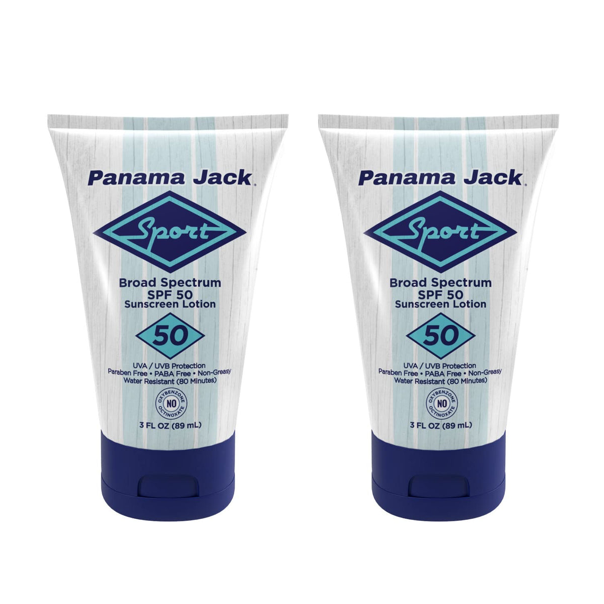 Panama Jack Sport Sunscreen Lotion SPF 50 — Pack of 2 x 3oz