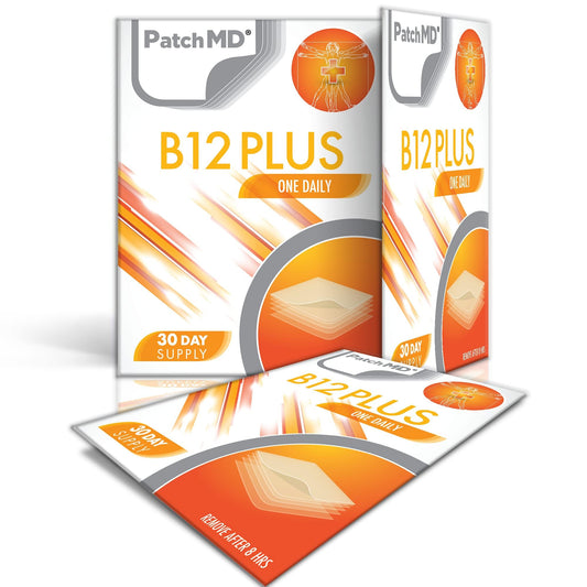 Parches PatchMD B12 Energy Plus – Vitamina B12 Transdérmica | Suministro para 30 días