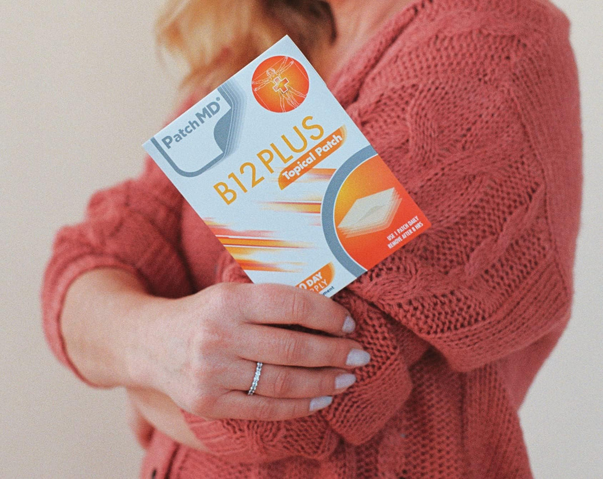 Parches PatchMD B12 Energy Plus – Vitamina B12 Transdérmica | Suministro para 30 días