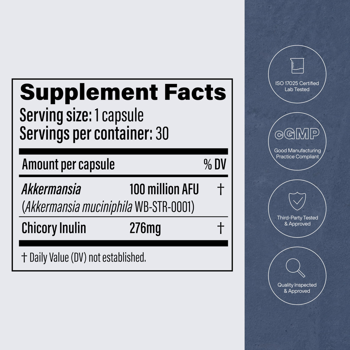 Pendulum Akkermansia Probiotic with Prebiotic Fiber 90 Capsules - Calm Era
