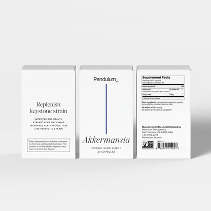 Pendulum Akkermansia Probiotic with Prebiotic Fibre – 30 Capsules - Calm Era
