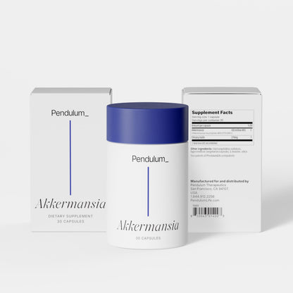 Pendulum Akkermansia Probiotic with Prebiotic Fibre – 30 Capsules - Calm Era