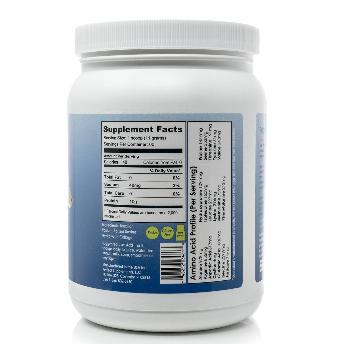 Perfect Supplements Hydrolyzed Collagen Powder – Grass-Fed, Brazilian Pasture-Raised | 660g × 2 - Calm Era
