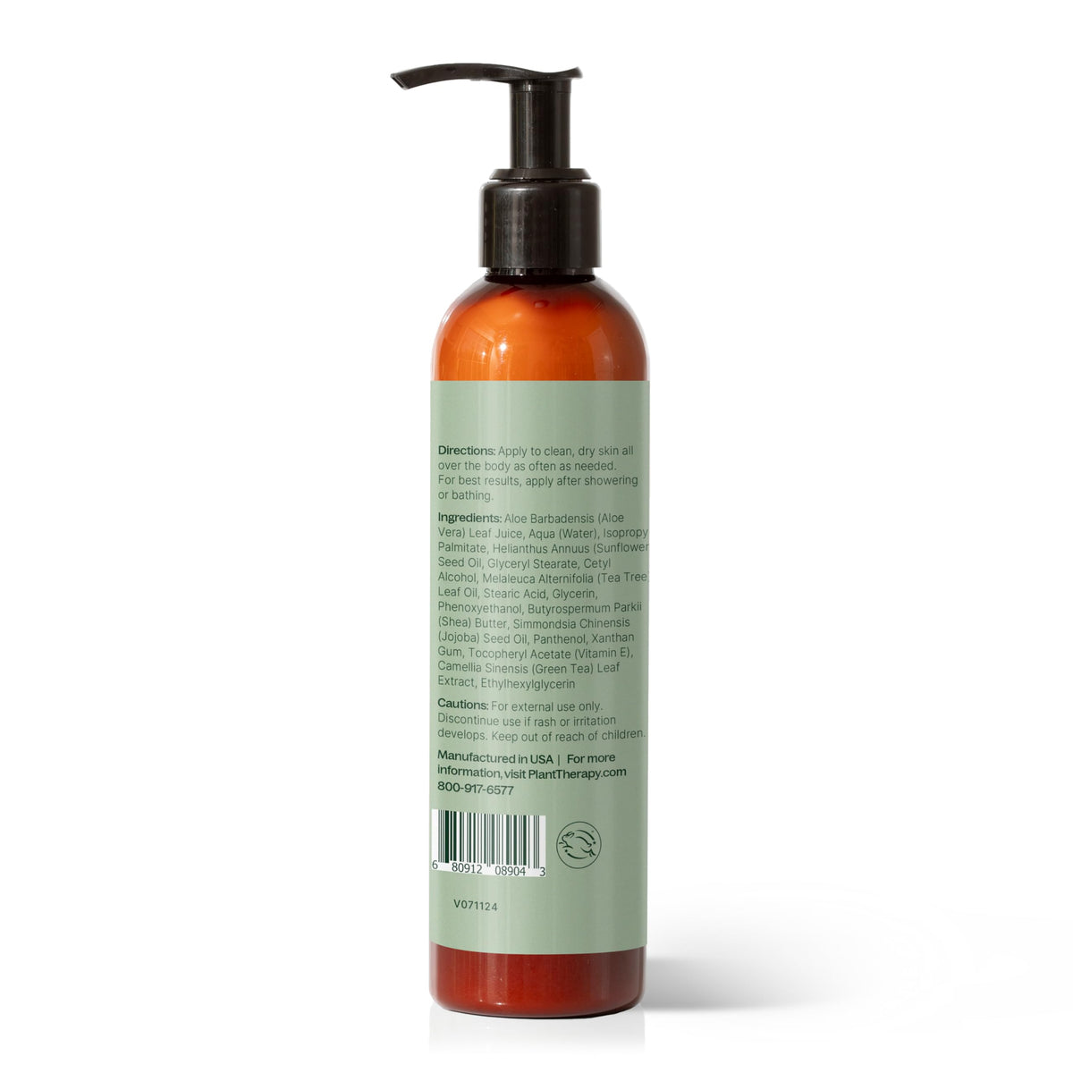 Plant Therapy Tea Tree Body Lotion with Aloe & Shea — 8oz