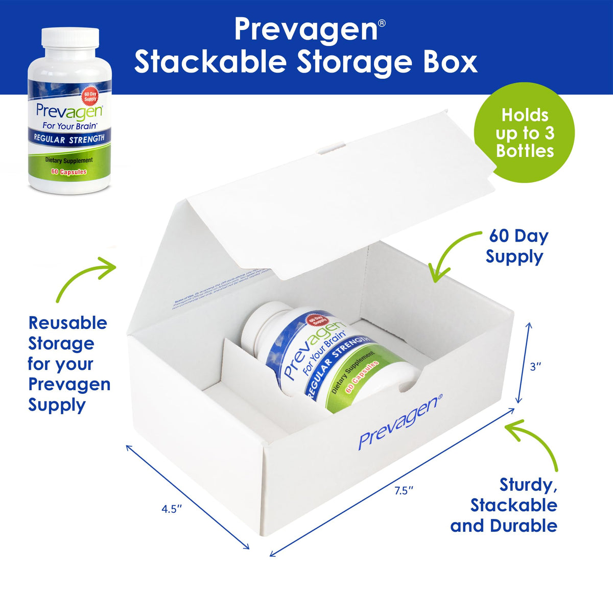 Prevagen Concentración Regular - 60 Cápsulas (Suministro para 2 meses) | Apoecorina 10 mg + Vitamina D3